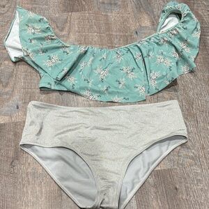 Floral Ruffle Bikini Set